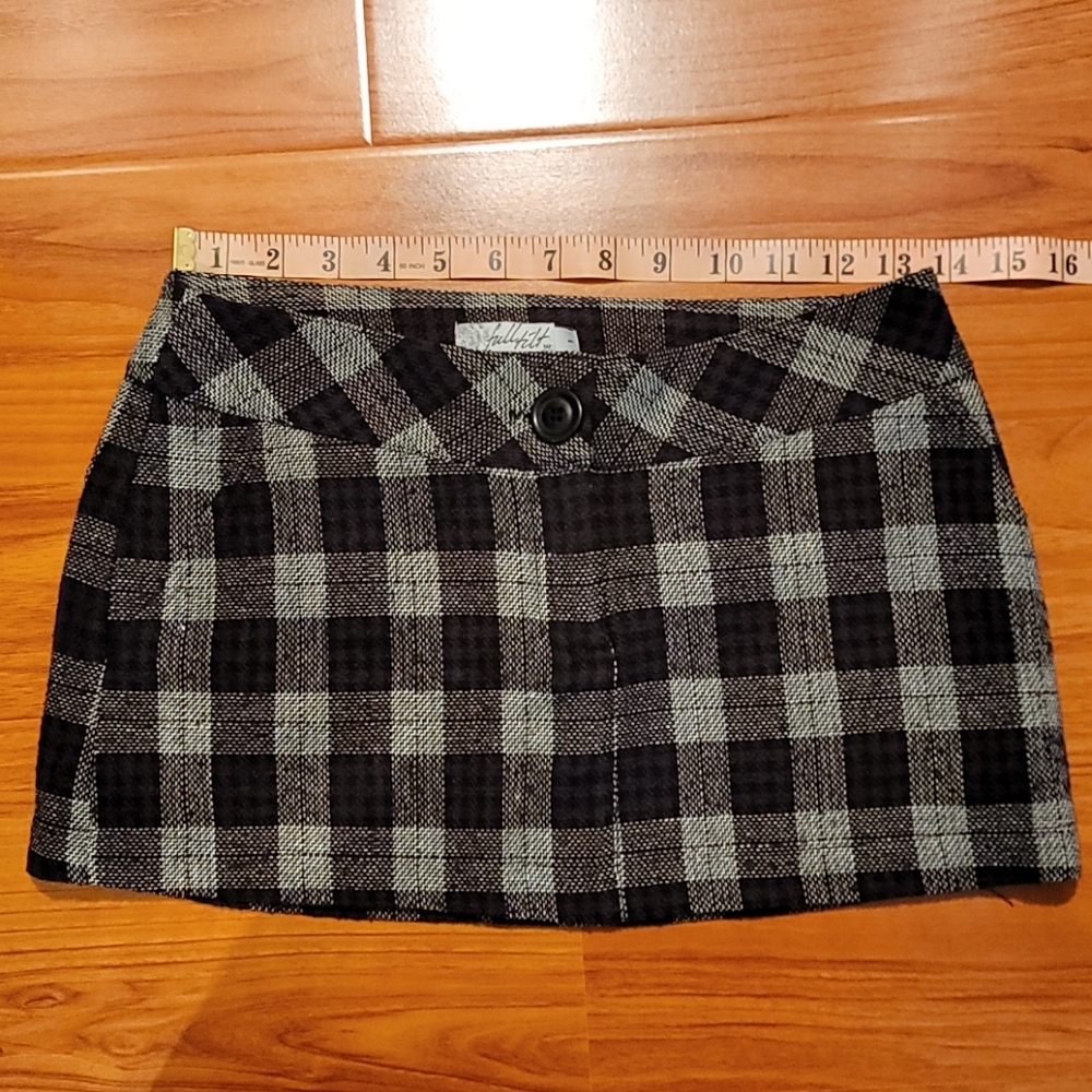 EUC plaid houndstooth skirt